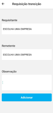 Requisição transição