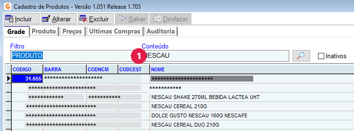 Cadastro de Produtos