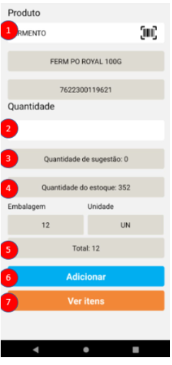 5 - Tela de Inclusão/Verificação de Itens da Cotação