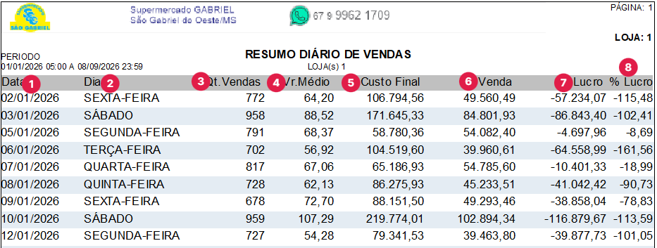 2 -Informações do relatório