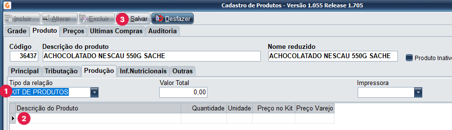 Aba produção